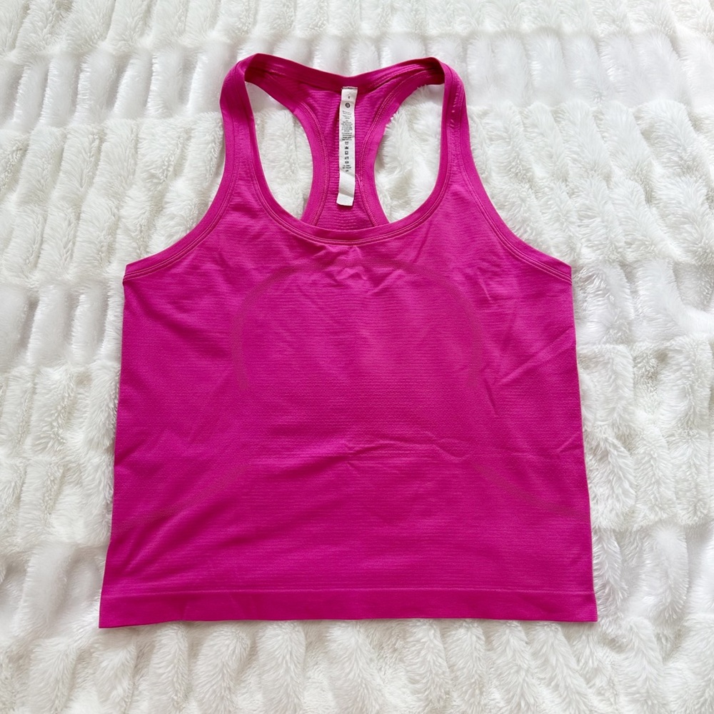 Lululemon Swiftly Pink Racerback Tank waist length